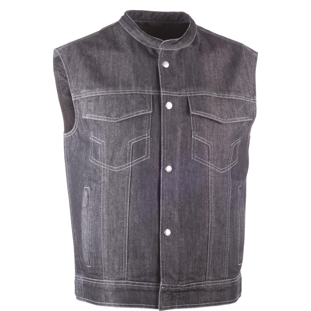 Highway 21 Iron Sights Club Collar Denim Vest Highway 21 Iron Sights Club Collar Denim Vest