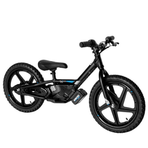 stock photo of front right side of black Stacyc 16