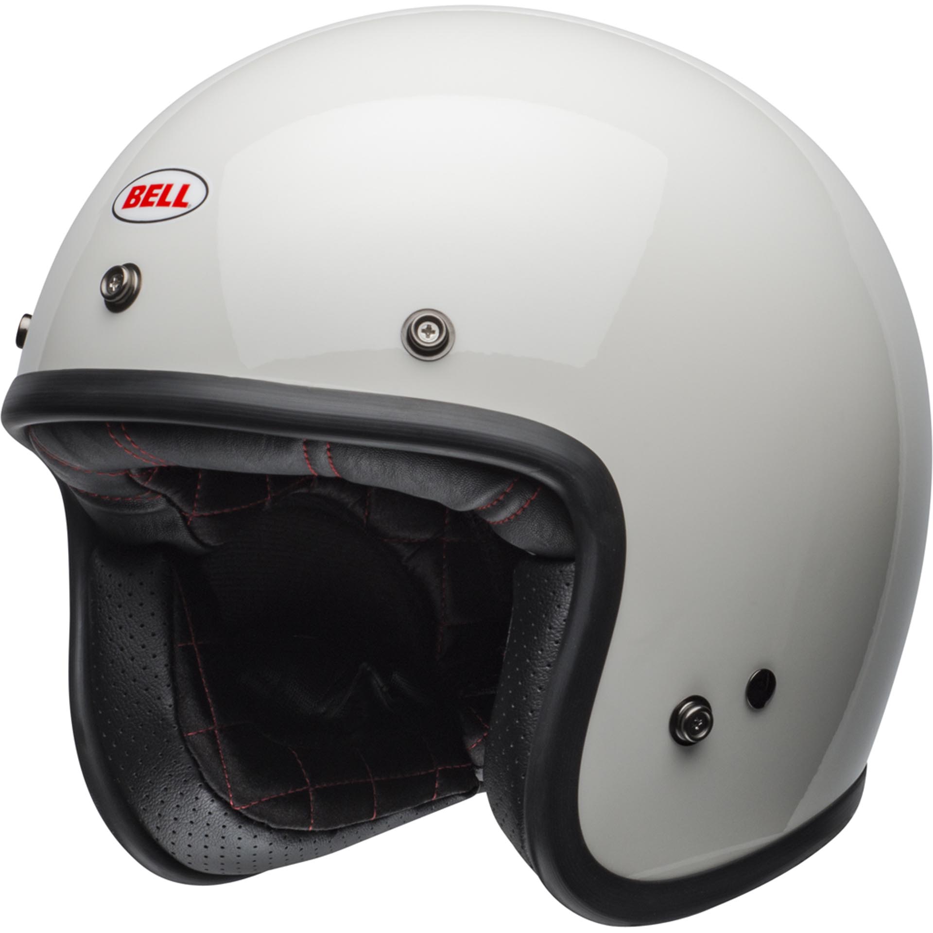 Bell Custom 500 Motorcycle Open Face and 3/4 Helmet Gloss Vintage White Bell Custom 500 Motorcycle Open Face and 3/4 Helmet Gloss Vintage White - Image 5