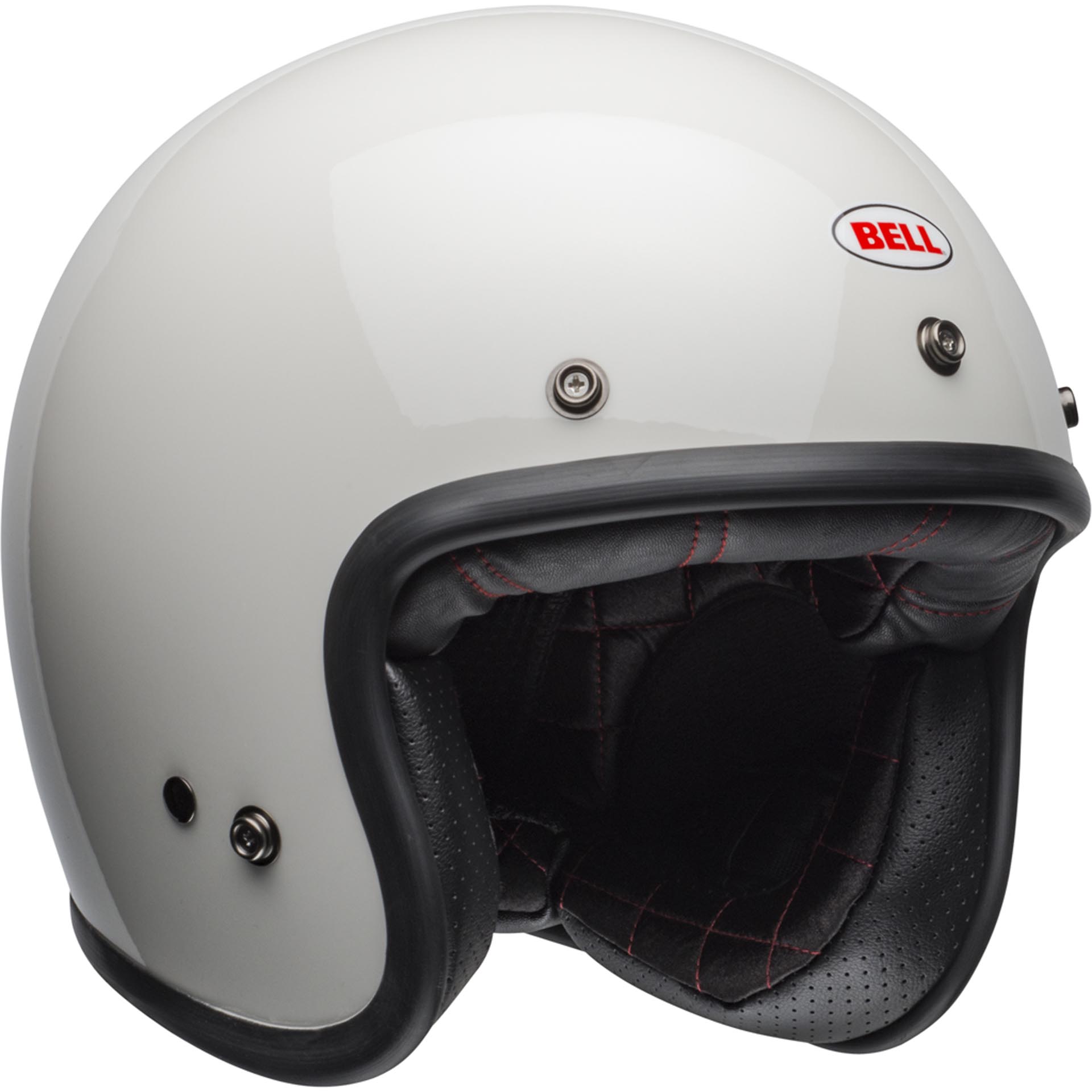 Bell Custom 500 Motorcycle Open Face and 3/4 Helmet Gloss Vintage White Bell Custom 500 Motorcycle Open Face and 3/4 Helmet Gloss Vintage White - Image 4