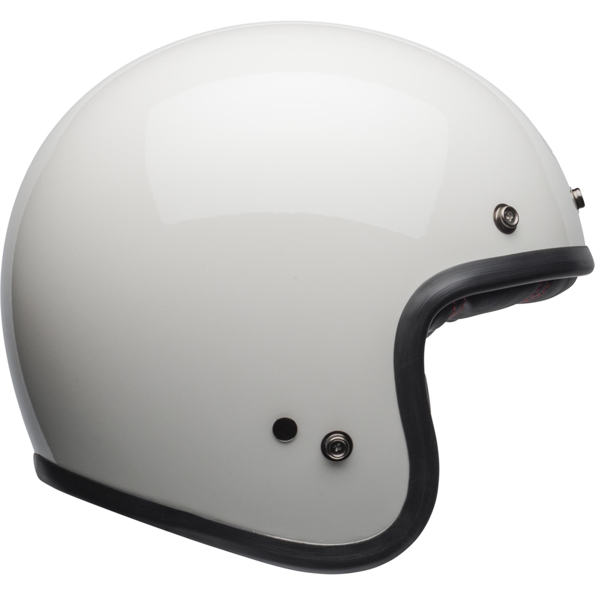 Bell Custom 500 Motorcycle Open Face and 3/4 Helmet Gloss Vintage White Bell Custom 500 Motorcycle Open Face and 3/4 Helmet Gloss Vintage White