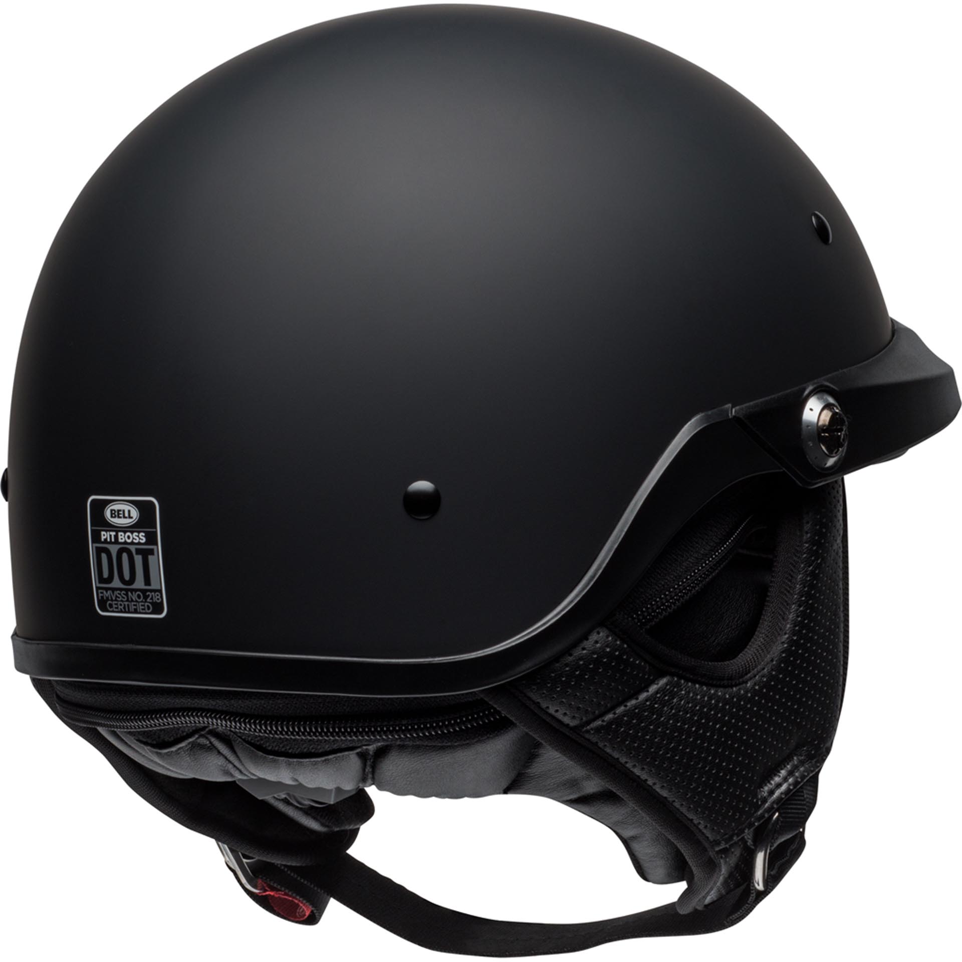 Bell Pit Boss Motorcycle Open Face and 3/4 Helmet Matte Black Bell Pit Boss Motorcycle Open Face and 3/4 Helmet Matte Black - Image 8
