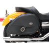 Stock image of SADDLEMEN Drifter Teardrop Saddlebags with Shock Cutaway product