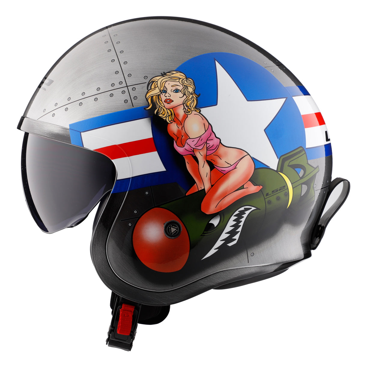 LS2 Helmets Spitfire Bomb Rider Motorcycle Open Face & 3/4 Helmet LS2 Helmets Spitfire Bomb Rider Motorcycle Open Face & 3/4 Helmet - Image 2