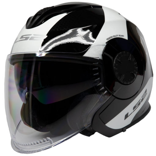 LS2 Helmets Verso Rave Motorcycle Open Face & 3/4 Helmet