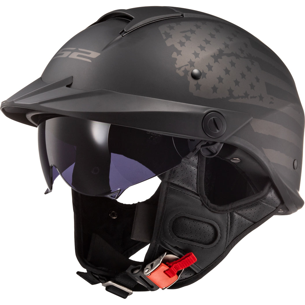LS2 Helmets Rebellion 1812 Motorcycle Half Helmet LS2 Helmets Rebellion 1812 Motorcycle Half Helmet