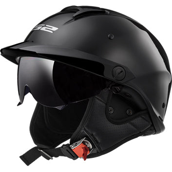 LS2 Helmets Rebellion Solid Motorcycle Half Helmet