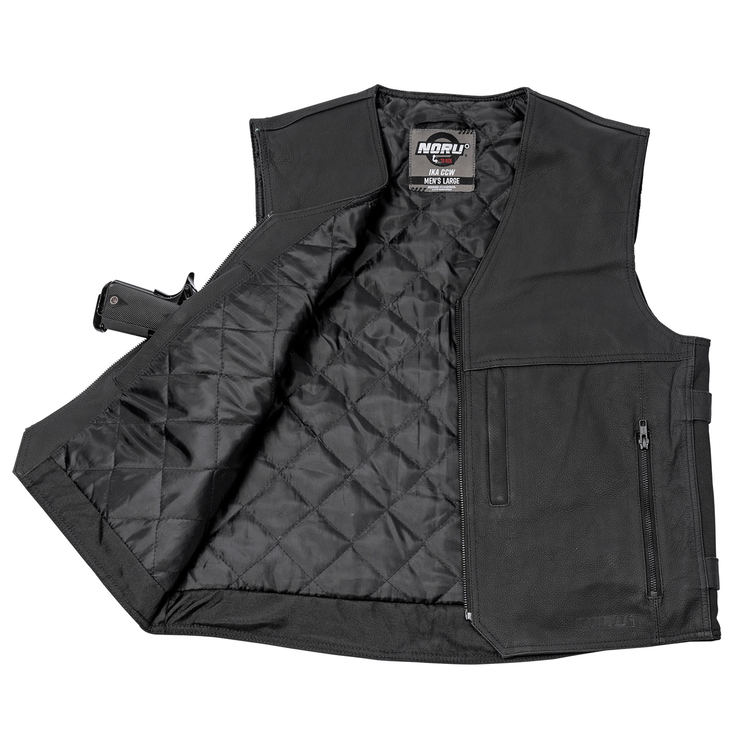 Noru Ika CCW Leather Vest Noru Ika CCW Leather Vest - Image 6