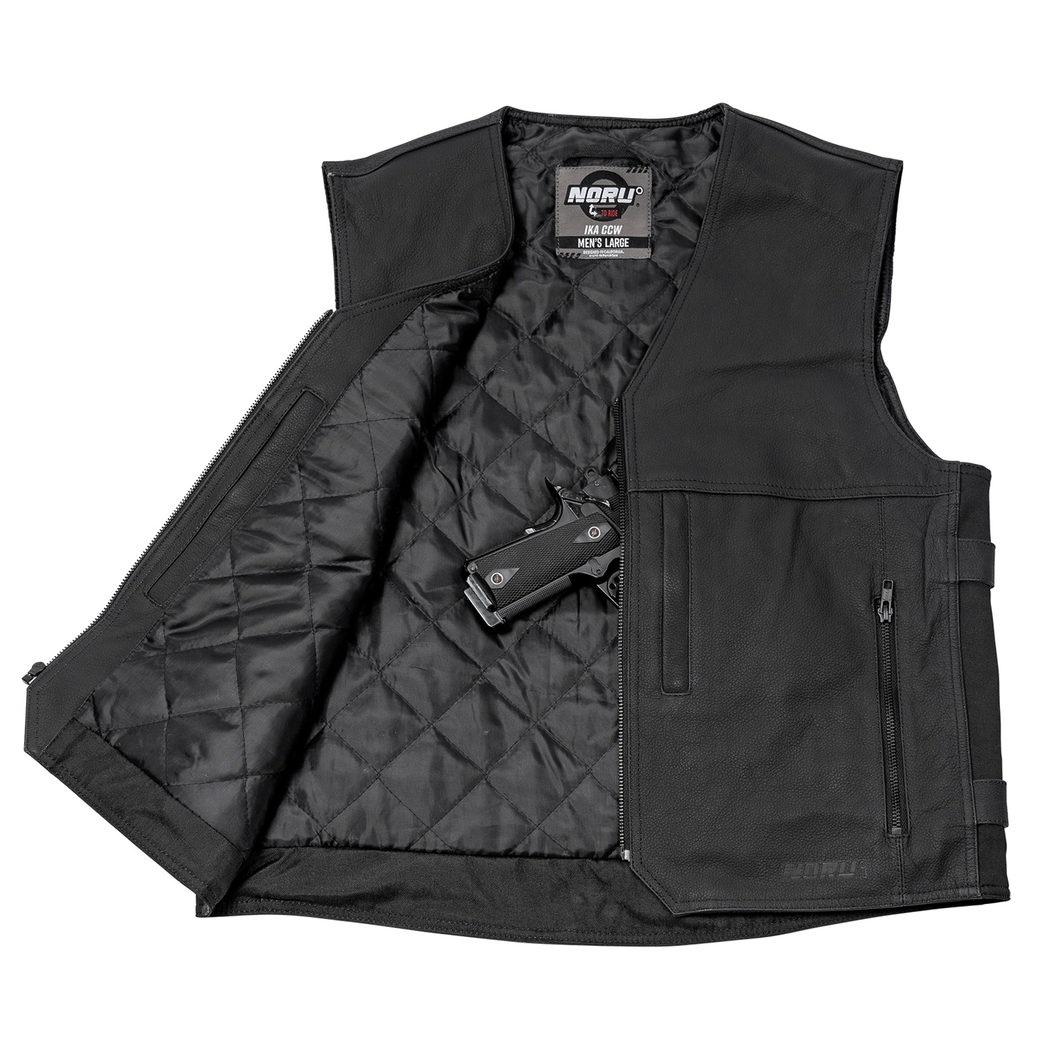 Noru Ika CCW Leather Vest Noru Ika CCW Leather Vest - Image 7