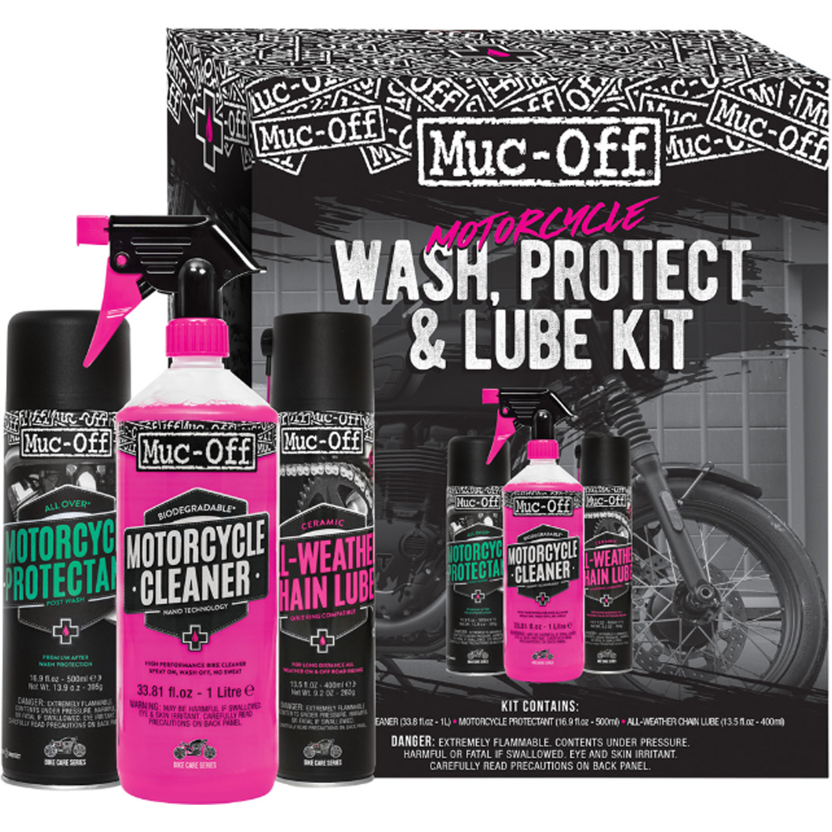 Muc-Off Motorcycle Wash, Protect, & Lube Kit Muc-Off Motorcycle Wash, Protect, & Lube Kit