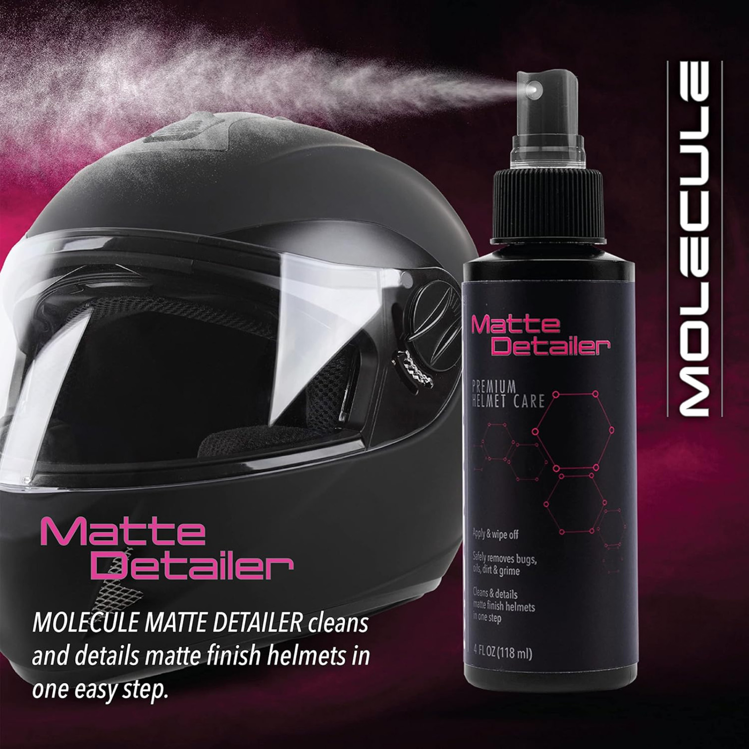 Molecule Helmet Matte Detailer 4 oz Sprayer Molecule Helmet Matte Detailer 4 oz Sprayer - Image 4