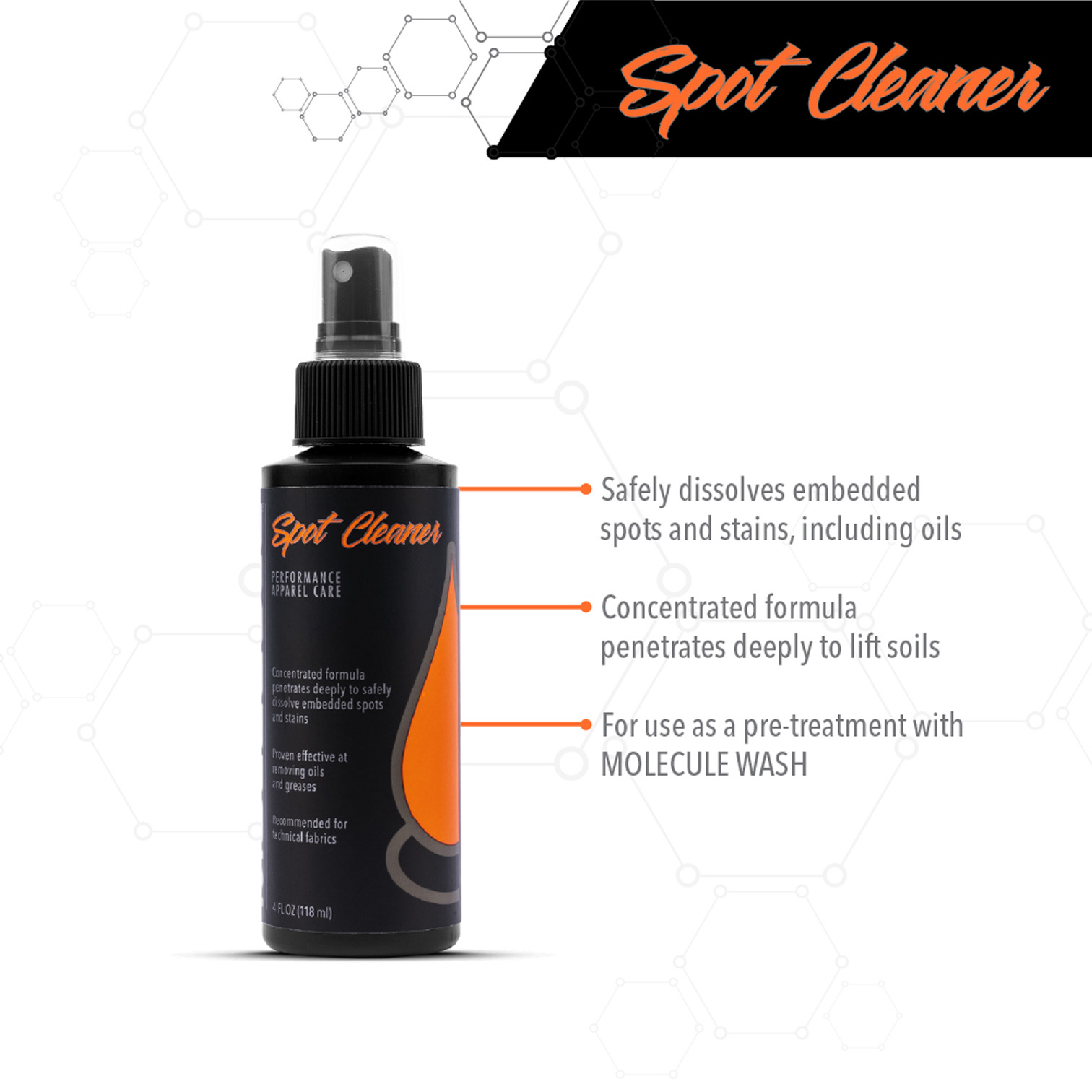 Molecule Apparel Spot Cleaner 4 oz Sprayer Molecule Apparel Spot Cleaner 4 oz Sprayer - Image 2