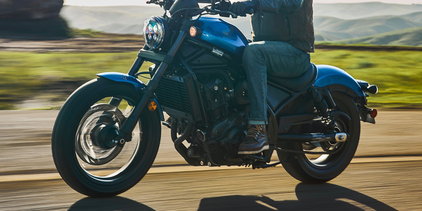 Lifestyle of man riding motorcycle