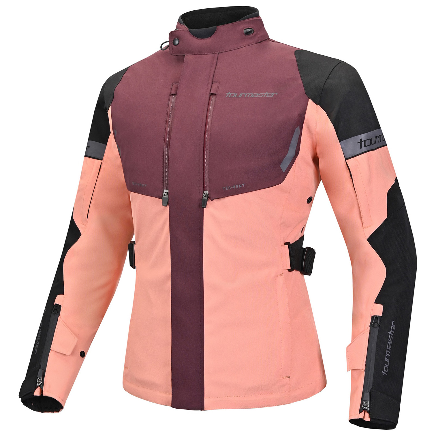 Front View of Tourmaster Women's Discovery Jacket in Raisin/Canyon Sunset